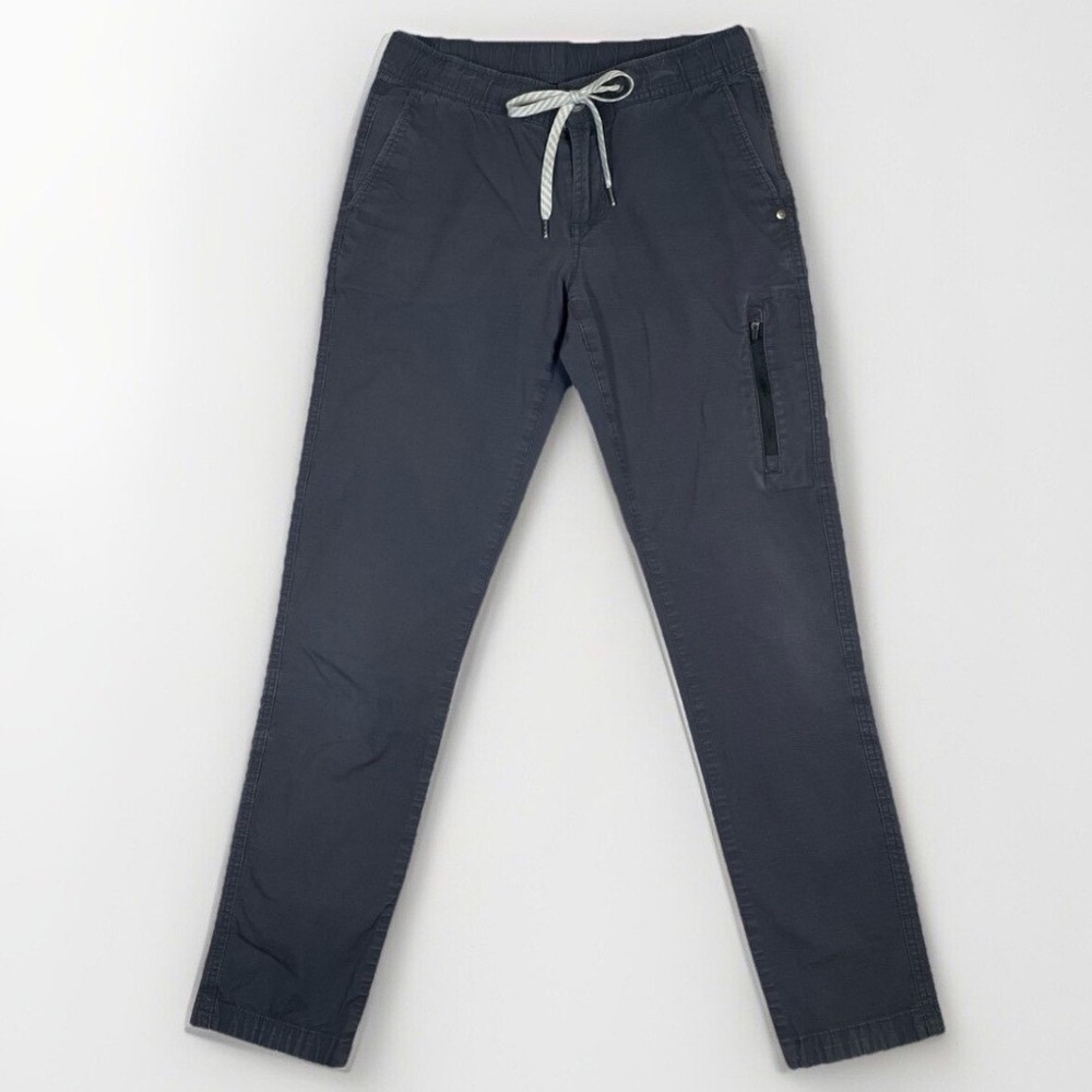 Vuori | Woman's Ripstop Cargo Pants Navy Blue Elastic Waist Drawstring, Size S
